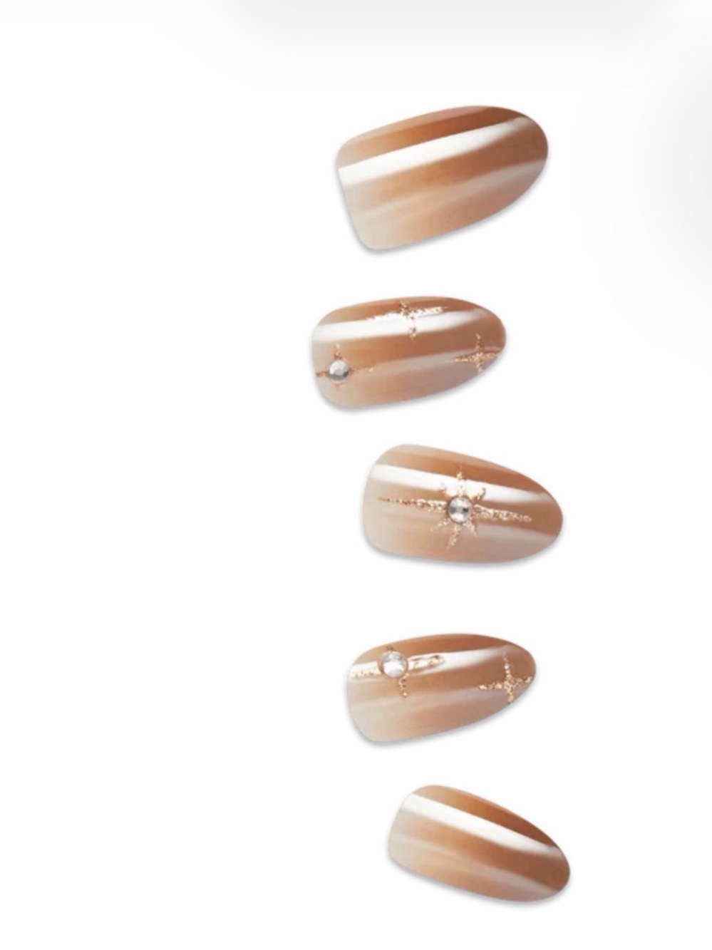 3 Boxes of imPRESS The No Glue Mani Press-On Nails -Neutral Brown Set Y2K Preppy